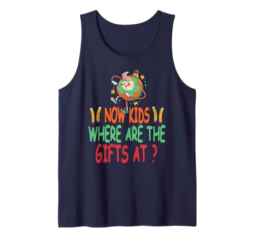 NA Kinder Wo Sind Die Überraschungen Lehrer Witzig Tank Top NA Kinder Wo Sind Die Überraschungen Lehrer Witzig Tank Top von Humorvolle Lehrerin Weihnachten Schule Spaß