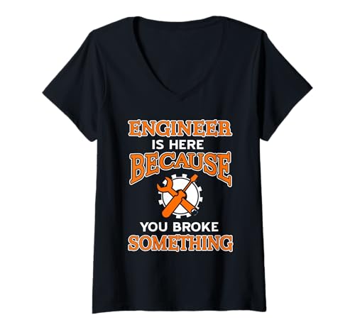 Damen Techniker Ist Da Weil Du Es Wieder Vermasselt Hast T-Shirt mit V-Ausschnitt Damen Techniker Ist Da Weil Du Es Wieder Vermasselt Hast T-Shirt mit V-Ausschnitt von Humorvolle Sprüche Für Reparaturfans