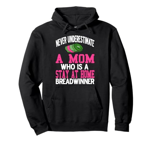 Unterschätze Nie Lustige Zuhause Mama Brotverdiener Spruch Pullover Hoodie Unterschätze Nie Lustige Zuhause Mama Brotverdiener Spruch Pullover Hoodie von Humorvolle Starke Sprüche für Mutige Stolze Mütter
