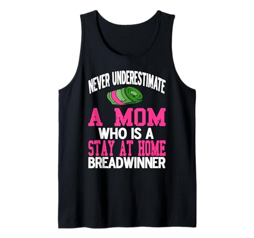 Unterschätze Nie Lustige Zuhause Mama Brotverdiener Spruch Tank Top Unterschätze Nie Lustige Zuhause Mama Brotverdiener Spruch Tank Top von Humorvolle Starke Sprüche für Mutige Stolze Mütter