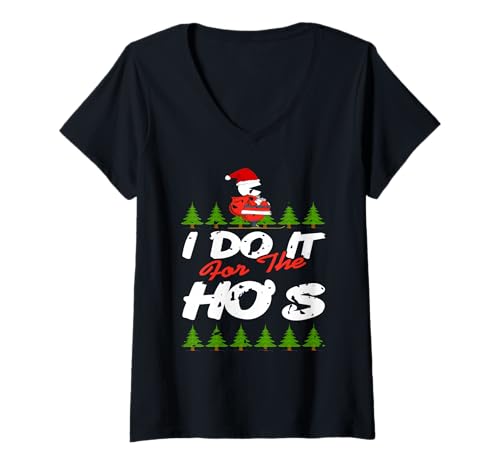 Damen Weihnachtsmann Macht’s Für Den Spaß Humor Weihnachten T-Shirt mit V-Ausschnitt Damen Weihnachtsmann Macht’s Für Den Spaß Humor Weihnachten T-Shirt mit V-Ausschnitt von Humorvolle Weihnachten Für Santa Fans
