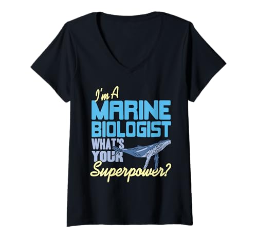 Damen Marine Biologe Experte Ozean Was ist dein Talent T-Shirt mit V-Ausschnitt Damen Marine Biologe Experte Ozean Was ist dein Talent T-Shirt mit V-Ausschnitt von Humorvolle Wissenschaft Ozean Stolz Spruch