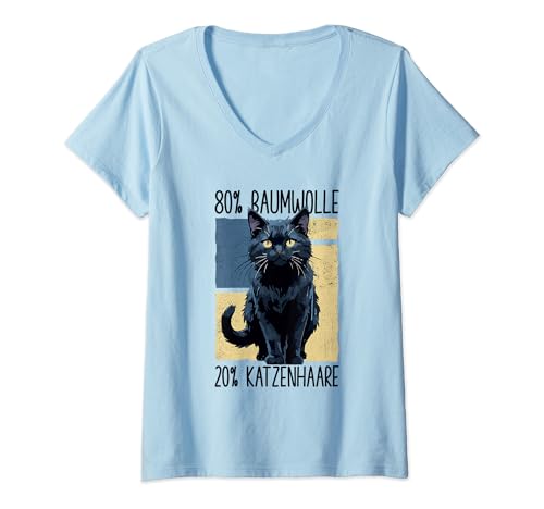 Damen Baumwolle kann jeder - lustiger Katzenhaar Spruch - Katzen T-Shirt mit V-Ausschnitt Damen Baumwolle kann jeder - lustiger Katzenhaar Spruch - Katzen T-Shirt mit V-Ausschnitt von Humorvolle und ironische Sprüche für Katzen Fans