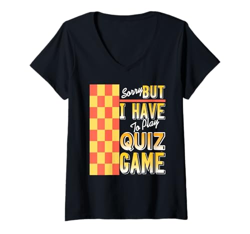 Damen Entschuldigung, Aber ich muss Quiz Spielen Heute T-Shirt mit V-Ausschnitt Damen Entschuldigung, Aber ich muss Quiz Spielen Heute T-Shirt mit V-Ausschnitt von Humorvoller Gamer für ruhige Spielabende