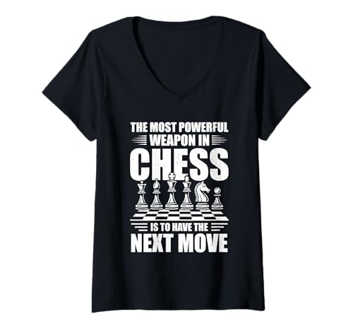 Damen Strategiespiel Schach Definiton Nächster Zug Schachbrett T-Shirt mit V-Ausschnitt Damen Strategiespiel Schach Definiton Nächster Zug Schachbrett T-Shirt mit V-Ausschnitt von Humorvoller Schachspiel Zubehör Outfit