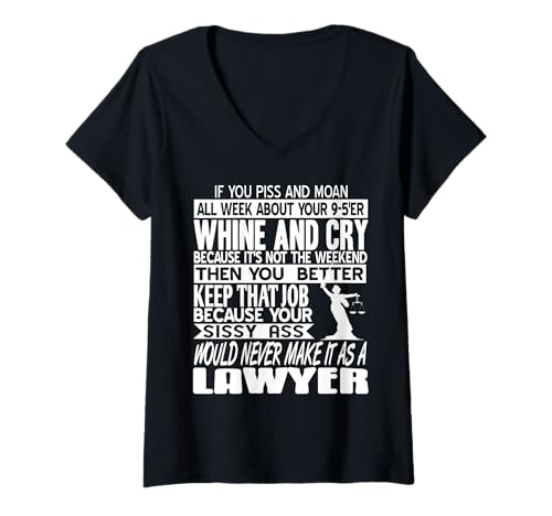 Damen Anwaltsleben Ist Nichts Für Schwache Juristen T-Shirt mit V-Ausschnitt Damen Anwaltsleben Ist Nichts Für Schwache Juristen T-Shirt mit V-Ausschnitt von Humorvoller Spruch Für Harten Kanzlei-Alltag