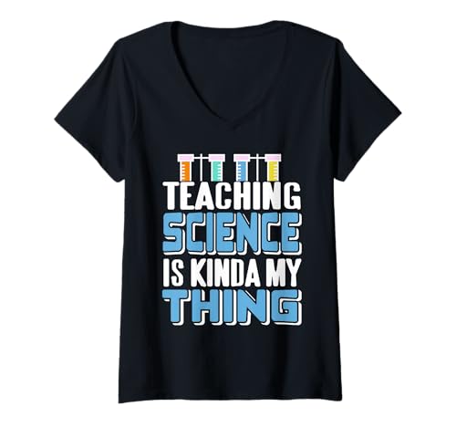 Damen Naturwissenschaft Unterrichten Ist Mein Ding T-Shirt mit V-Ausschnitt Damen Naturwissenschaft Unterrichten Ist Mein Ding T-Shirt mit V-Ausschnitt von Humorvoller Unterricht für MINT-Lehrkräfte