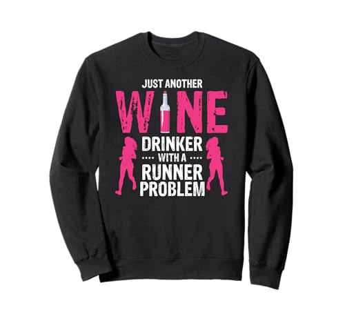 Weinliebende Läuferin Lustiger Spruch Für Frauen Sweatshirt Weinliebende Läuferin Lustiger Spruch Für Frauen Sweatshirt von Humorvolles Lauf-Wein Zitat für Sie