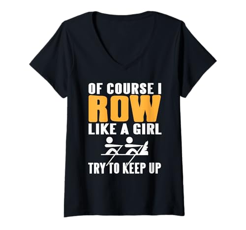 Damen Natürlich Ruder Ich Wie EIN Champion Versuchs Mal T-Shirt mit V-Ausschnitt Damen Natürlich Ruder Ich Wie EIN Champion Versuchs Mal T-Shirt mit V-Ausschnitt von Humorvolles Rudern Frauenpower Team