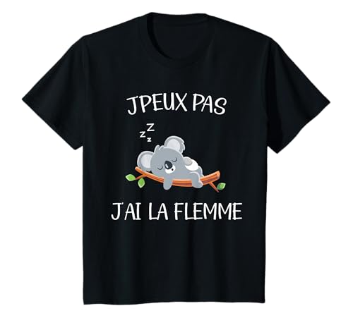 Kinder Kind Ich kann nicht Ich habe die Flemme Humor Lustig Die Flemme T-Shirt Kinder Kind Ich kann nicht Ich habe die Flemme Humor Lustig Die Flemme T-Shirt von Humour Enfant Paresseux J'Peux Pas J'ai La Flemme
