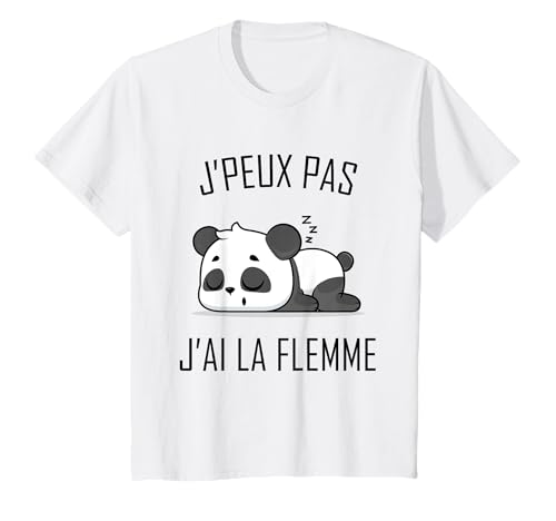 Kinder Kind Ich kann nicht Ich habe die Flemme Humor Lustig Die Flemme T-Shirt Kinder Kind Ich kann nicht Ich habe die Flemme Humor Lustig Die Flemme T-Shirt von Humour Enfant Paresseux J'Peux Pas J'ai La Flemme