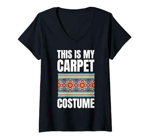Damen My Carpet Kostüm Lustige Teppiche T-Shirt mit V-Ausschnitt Damen My Carpet Kostüm Lustige Teppiche T-Shirt mit V-Ausschnitt von Humours Ugly Carpet Costume and Outfits