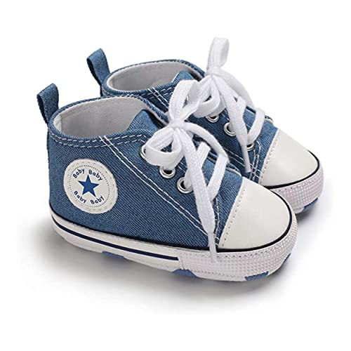 Baby First Walking Shoes, Lauflernschuhe, Babyschuhe 0-6 Monate,6-12 Monate Krabbelschuhe Baby Schuge (Hellblau, eu_Footwear_Size_System, Infant, Age_Range, medium, 12_Months, 18_Months) von Humpti