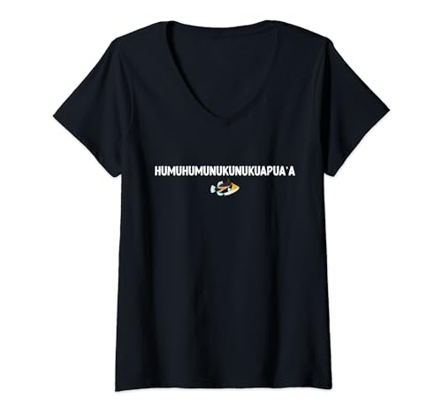Damen Humuhumunukunukuapua'a Hawaiian Reef Drückerfisch Hawaii T-Shirt mit V-Ausschnitt Damen Humuhumunukunukuapua'a Hawaiian Reef Drückerfisch Hawaii T-Shirt mit V-Ausschnitt von Humuhumunukunukuapua'a Reef Triggerfish Gifts