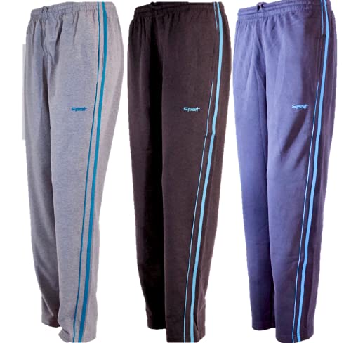 Herren Jogginghose, Trainingshose, Sporthose,Freizeithose Baumwolle.(BWA.2t) (Blau, L) von Humy