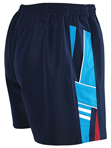 Herren Shorts Kurze Hose aus Ultra-Leichter Mikrofaser-Navy-Tuerkis-XL von Humy