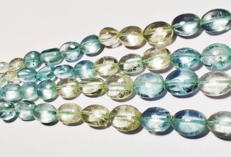 Aquamarin Oval Perlen 2 Linie Multi Farbe Lose Edelstein Handgemachte Steine Für Die Schmuckherstellung Größe 5 × 6 Mm Bis 12 14 von Hunaingems