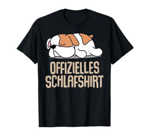 Offizielles Schlafshirt Herren Bulldogge Lustig Geschenk T-Shirt von Hund Bulldog Schlafshirt Damen Lustige T-Shirts
