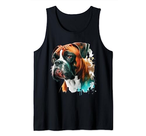 Deutscher Boxer Hund Wasserfarbe Design Tank Top Deutscher Boxer Hund Wasserfarbe Design Tank Top von Hund Hundebesitzer Hunde Hündchen Welpe