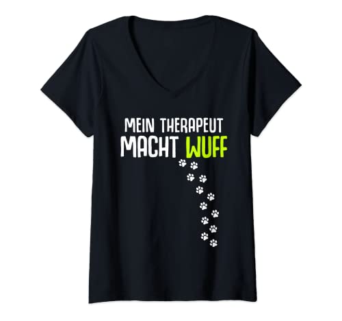 Damen Hundemama Hundemotiv Geschenke Hundesprüche Hundebesitzer T-Shirt mit V-Ausschnitt Damen Hundemama Hundemotiv Geschenke Hundesprüche Hundebesitzer T-Shirt mit V-Ausschnitt von Hund Hundeliebhaber Hundepapa Hunde Hundespruch