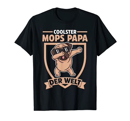 Herren Mops Papa T-Shirt Herren Mops Papa T-Shirt von Hund Mops Geschenk