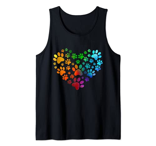 Pfoten Herz Pfotenabdruck Hunde Herz Hunde Zubehör Geschenk Tank Top Pfoten Herz Pfotenabdruck Hunde Herz Hunde Zubehör Geschenk Tank Top von Hund Motiv Zubehör Pfoten Herz Bild