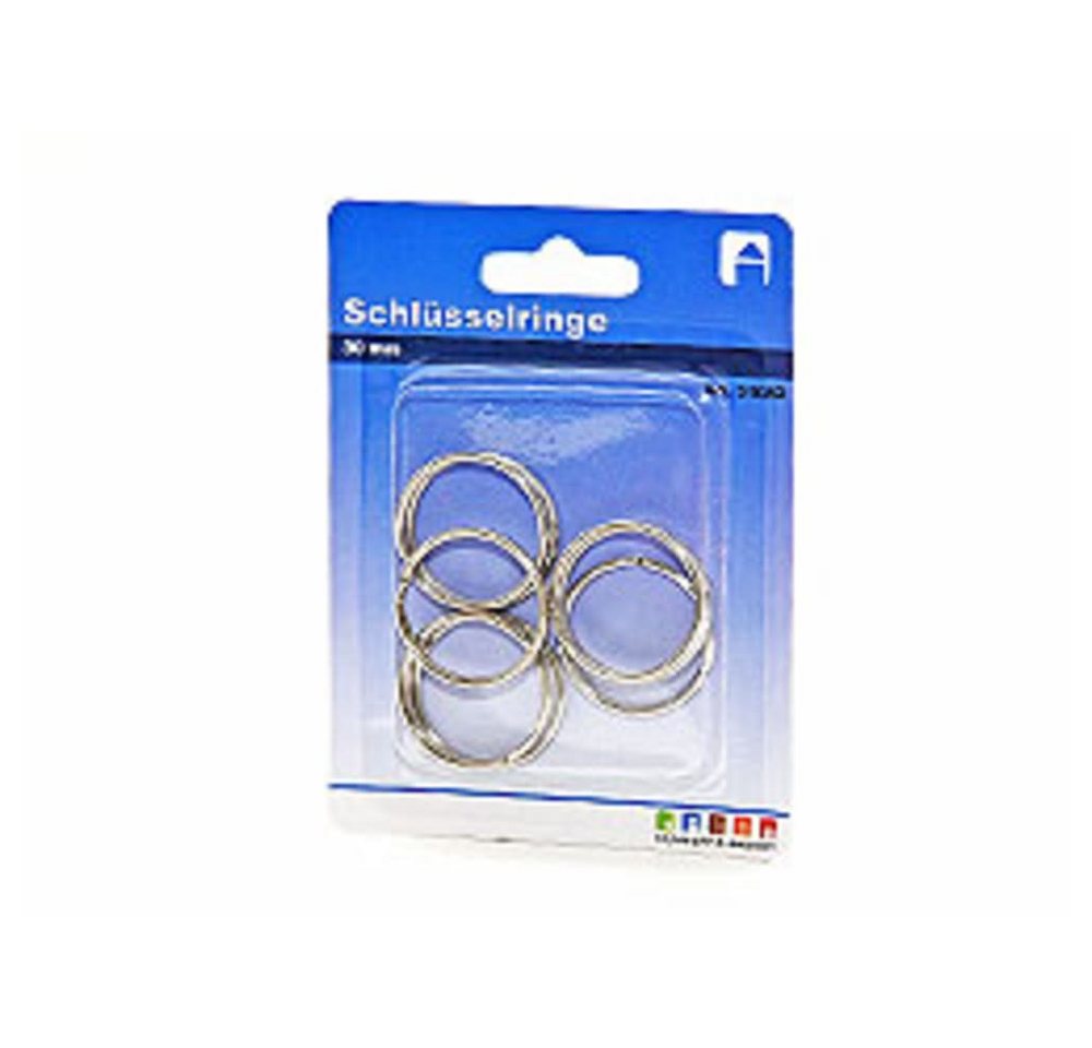 HundB Anhänger Schlüssel 8 Schlüsselringe, Ø 3 cm, Eisen (Stück, 8-tlg., SchlüsselringeSchlüsselringe), Ringe Schlüsselanhänger Metallringe Eisenringe Befestigungsringe von HundB