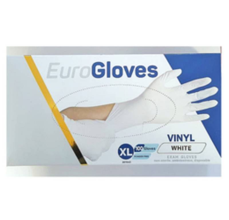 HundB Einweghandschuhe Vinyl-Einweghandschuhe 100er Pack, Größe XL (Einzelartikel, 100-St., 100-teilig) Schutzhandschuhe Einmalhandschuhe Einwegschutzhandschuhe XL von HundB