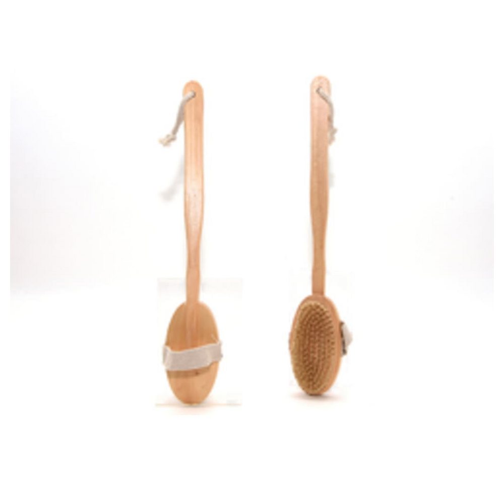 HundB Massagebürste Massage/ Rückenbürste ca. 42 cm, Kirschholz + Schweineborste, Stück, 1-tlg., Massage-/Rückenbürste, Massager Rückenreiniger Körperbürste Holzgriff Borstenbürste von HundB