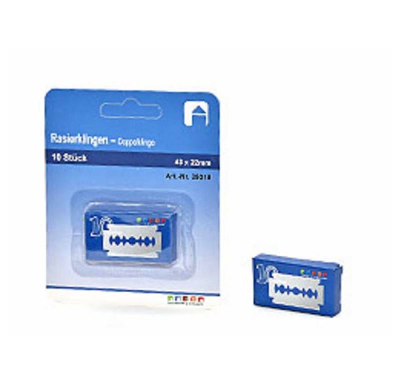 HundB Rasierklingen Rasierklingen, Doppelklinge 10-er Pack, 43 x 22 mm, 10-tlg., Rasierklingen, Klingen Rasiermesser Ersatzklingen Doppelschneide Rasierblätter von HundB