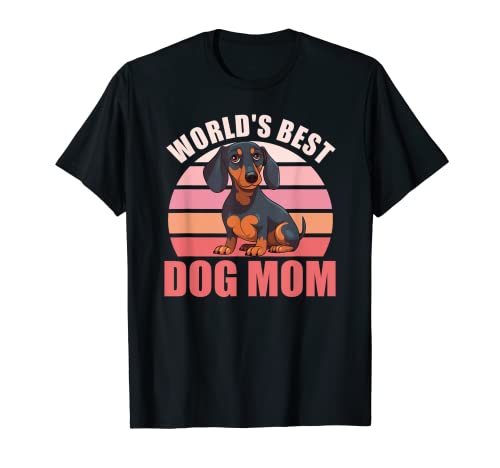 Weltbester Hunde Mama süßer Dackel süßes Hunde T-Shirt Weltbester Hunde Mama süßer Dackel süßes Hunde T-Shirt von Hunde Freunde Hund Spruch mit Hunden