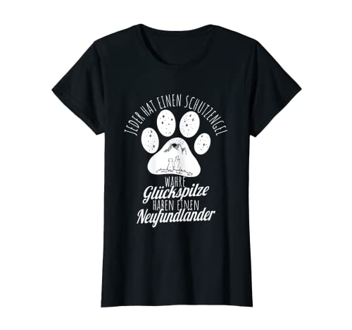 Damen Neufundländer Schutzengel Hunde Spruch T-Shirt Damen T-Shirt Damen Neufundländer Schutzengel Hunde Spruch T-Shirt Damen T-Shirt von Hunde Geschenk für Frauen, Freundin zum Geburtstag