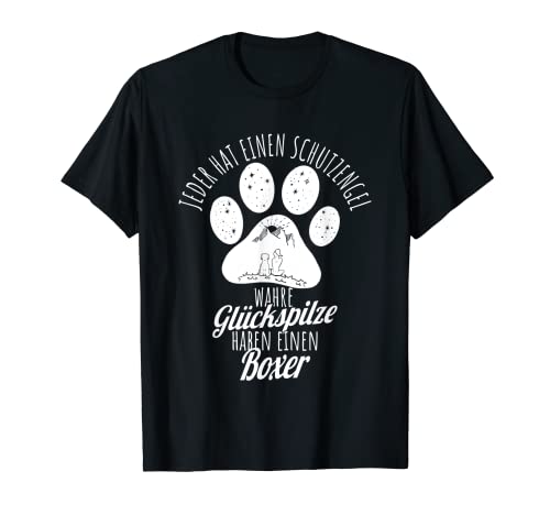 Deutscher Boxer Schutzengel Hunde Spruch T-Shirt Damen T-Shirt von Hunde Geschenk für Frauen, Freundin zum Geburtstag