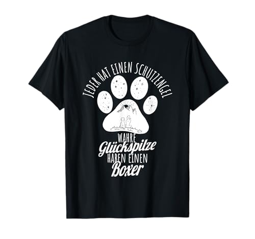 Deutscher Boxer Schutzengel Hunde Spruch T-Shirt Damen T-Shirt Deutscher Boxer Schutzengel Hunde Spruch T-Shirt Damen T-Shirt von Hunde Geschenk für Frauen, Freundin zum Geburtstag