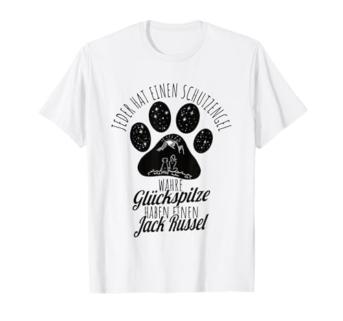 Jack Russel Terrier Schutzengel Hunde Spruch T-Shirt Damen T-Shirt Jack Russel Terrier Schutzengel Hunde Spruch T-Shirt Damen T-Shirt von Hunde Geschenk für Frauen, Freundin zum Geburtstag