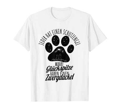 Zwergdackel Dackel Schutzengel Hunde Spruch T-Shirt Damen T-Shirt Zwergdackel Dackel Schutzengel Hunde Spruch T-Shirt Damen T-Shirt von Hunde Geschenk für Frauen, Freundin zum Geburtstag