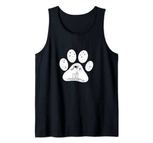 handgemalte Hundepfote für Damen Frauen Hunde Spruch T-Shirt Tank Top von Hunde Geschenk für Frauen, Freundin zum Geburtstag