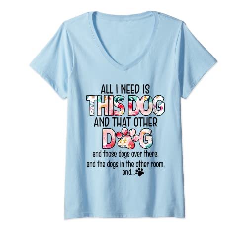 Damen Hundemama - Hundemotiv mit Hundespruch T-Shirt mit V-Ausschnitt Damen Hundemama - Hundemotiv mit Hundespruch T-Shirt mit V-Ausschnitt von Hunde Motive für Hunde Mamas - Dog Mom Fashion