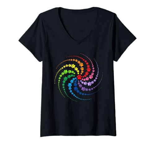 Damen Hundemotiv mit Hundepfote für Hunde Mamas T-Shirt mit V-Ausschnitt Damen Hundemotiv mit Hundepfote für Hunde Mamas T-Shirt mit V-Ausschnitt von Hunde Motive für Hunde Mamas - Dog Mom Fashion