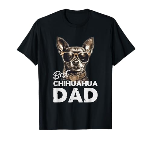 Herren bester Chihuahua Hundepapa Geschenke für Hundehalter T-Shirt von Hunde Papa Geschenk für Chihuahua Hundeliebhaber