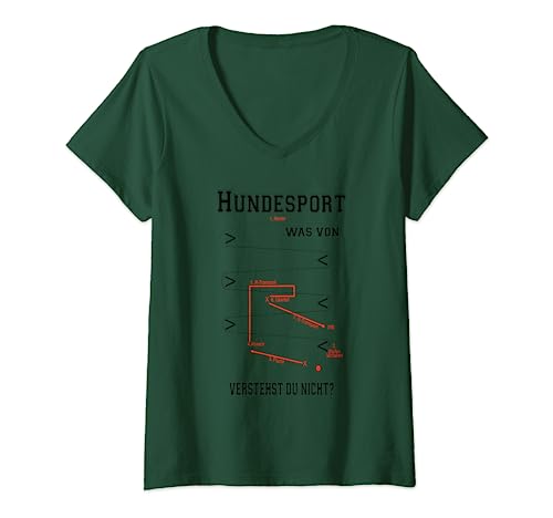 Damen Hunde-Sport IGP Prüfung Schema Schutzdienst Schutzhund Outfi T-Shirt mit V-Ausschnitt Damen Hunde-Sport IGP Prüfung Schema Schutzdienst Schutzhund Outfi T-Shirt mit V-Ausschnitt von Hunde-Sport Geschenk-Idee Schutzdienst Zubehör