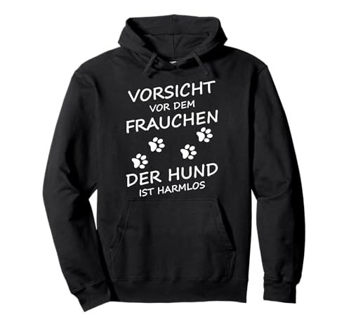Vorsicht vor dem Frauchen der Hund ist harmlos Gassi Frauen Pullover Hoodie Vorsicht vor dem Frauchen der Hund ist harmlos Gassi Frauen Pullover Hoodie von Hunde Sprüche Lustige Hundebesitzer Mädchen Damen