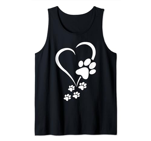 Hund Baby Hunde Hundepfoten Herz Hunde Pfoten Pfotenabdruck Tank Top von Hunde Welpen Hundeliebhaber Geschenke