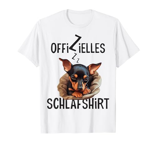 Hundebesitzer Langschläfer Geschenkidee Spruch Offizielles Schlafshirt Mit Hund Lustig Zwergpinscher T-Shirt Weiß Unisex Erwachsene Kinder Hundeliebhaber Classic Crew-Kragen Kurzarm Polyester 100% S von Hundebesitzer Langschläfer Geschenkidee Spruch