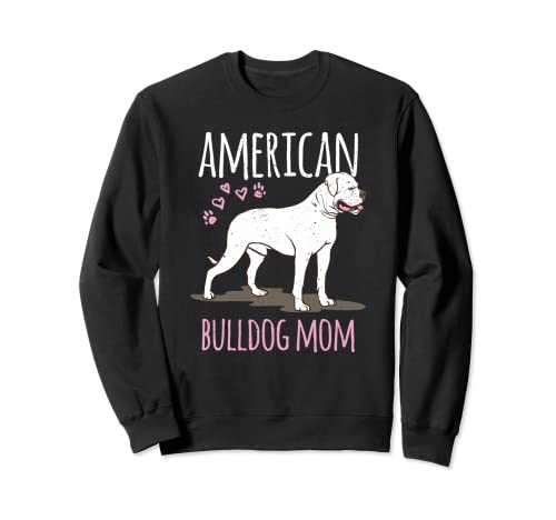 Hunderasse American Bulldog Mama Bulldogge Spruch Geschenk Sweatshirt von Hundebesitzer Mom Hundeliebhaber Hundefreund Pfote