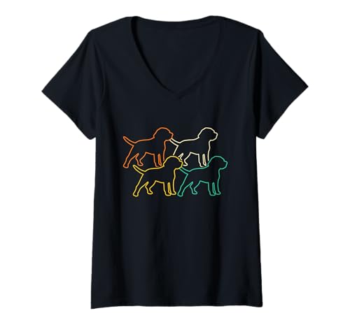 Damen Hund Beagle T-Shirt mit V-Ausschnitt Damen Hund Beagle T-Shirt mit V-Ausschnitt von Hunderasse Beagle