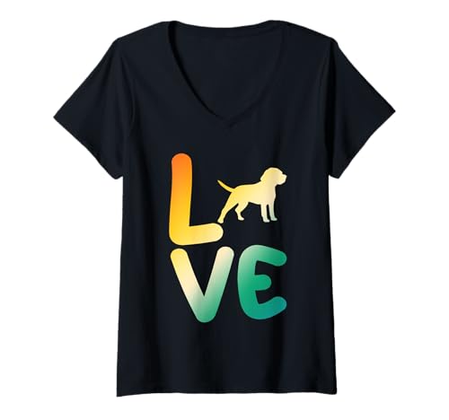 Damen Hund Beagle T-Shirt mit V-Ausschnitt Damen Hund Beagle T-Shirt mit V-Ausschnitt von Hunderasse Beagle