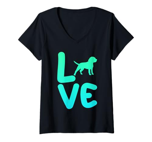 Damen Hund Beagle T-Shirt mit V-Ausschnitt Damen Hund Beagle T-Shirt mit V-Ausschnitt von Hunderasse Beagle