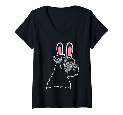 Damen Hund Deutsch Drahthaar T-Shirt mit V-Ausschnitt Damen Hund Deutsch Drahthaar T-Shirt mit V-Ausschnitt von Hunderasse Deutsch Drahthaar