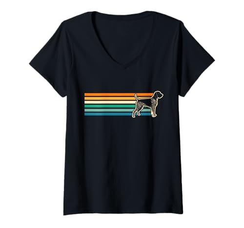 Damen Hund Deutsch Kurzhaar T-Shirt mit V-Ausschnitt Damen Hund Deutsch Kurzhaar T-Shirt mit V-Ausschnitt von Hunderasse Deutsch Kurzhaar